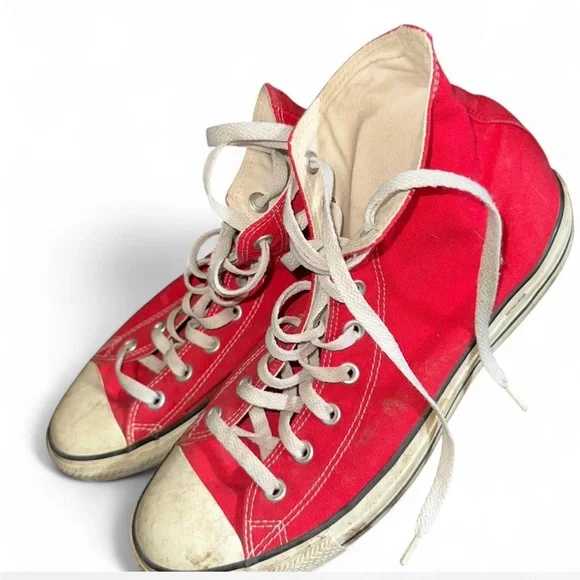 Converse Red Canvas Sneakers - Picture 3 of 4